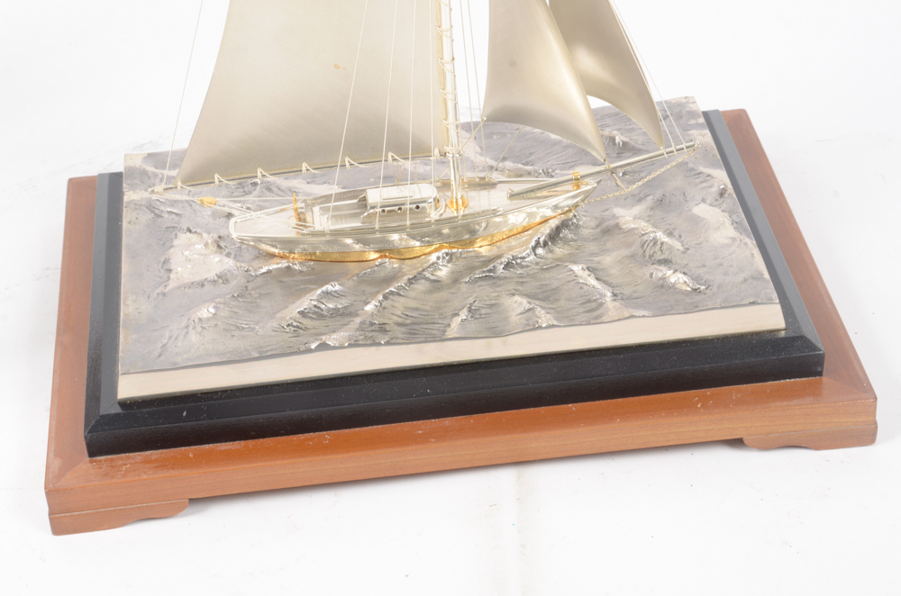 Sterling Silver Sail Boat Model