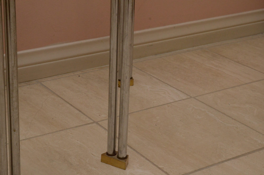Pair of 1980s Art Deco Revival Glass Side Tables