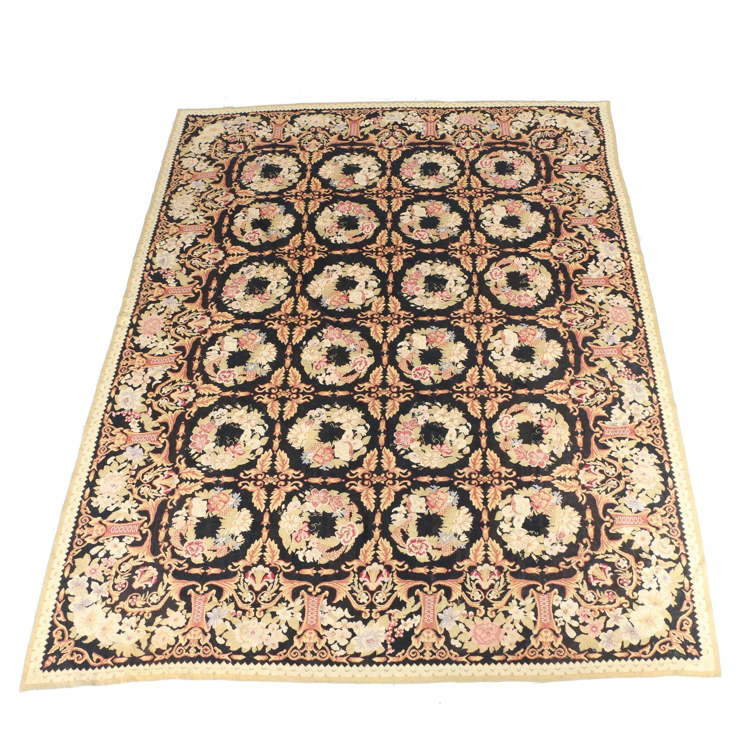 Needlepoint Floral Area Rug
