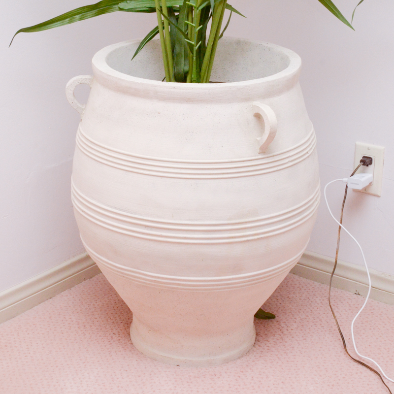 Oversize Indoor Faux Bamboo Tree in Ceramic Planter