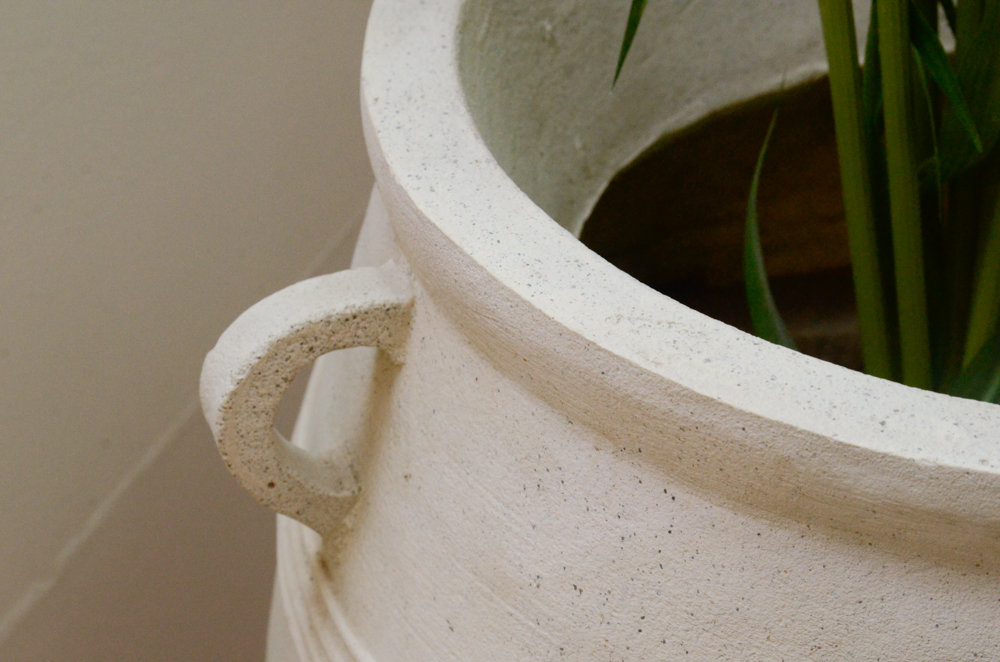 Oversize Indoor Faux Bamboo Tree in Ceramic Planter
