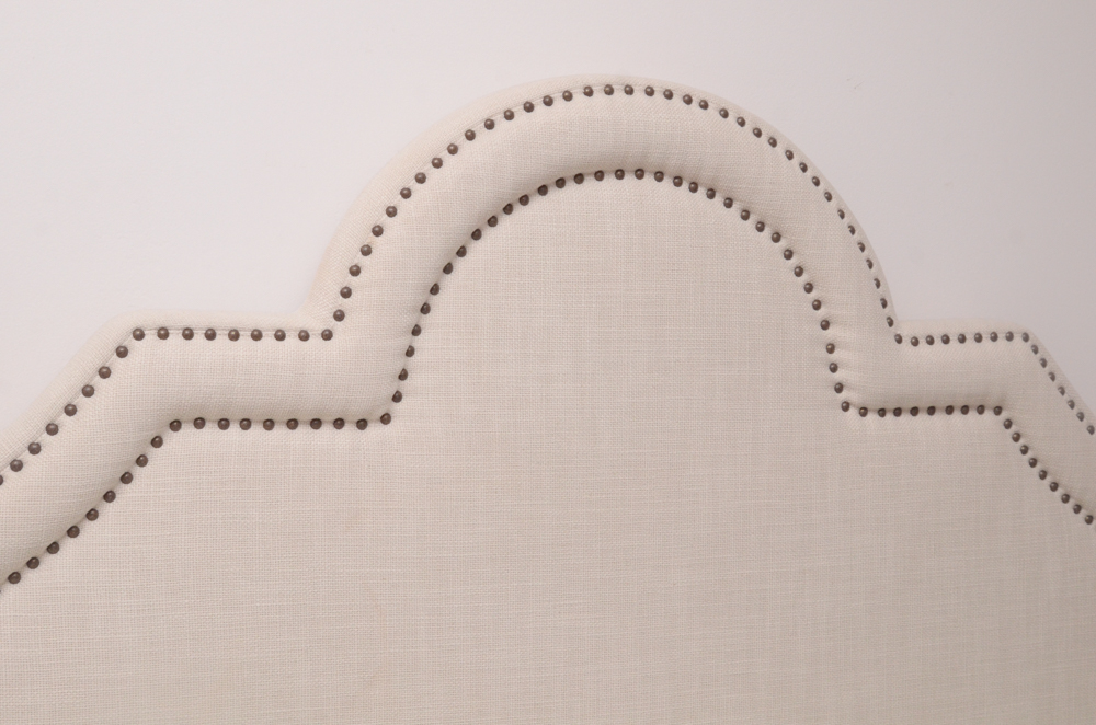 King Size Upholstered Headboard with Nailhead Trim