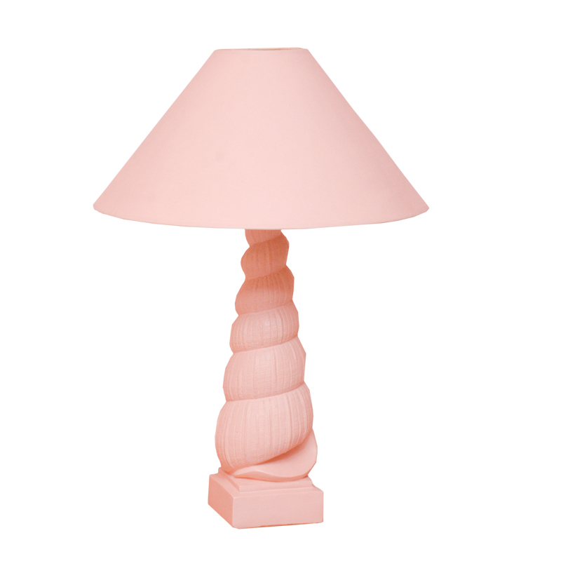 Pastel Pink Shell Table Lamp
