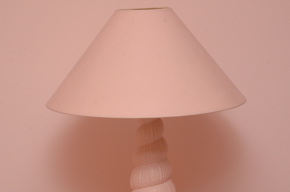 Pastel Pink Shell Table Lamp