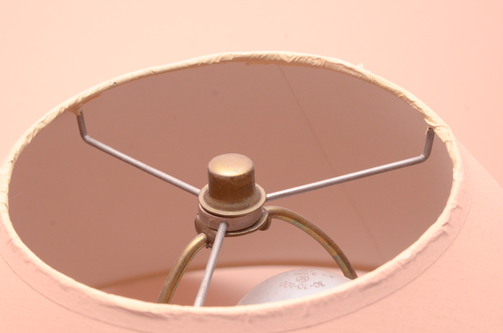 Pastel Pink Shell Table Lamp
