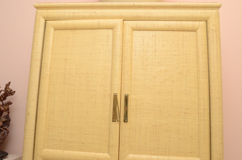 Natural Fiber Wrapped Entertainment Cabinet