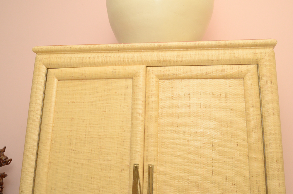 Natural Fiber Wrapped Entertainment Cabinet