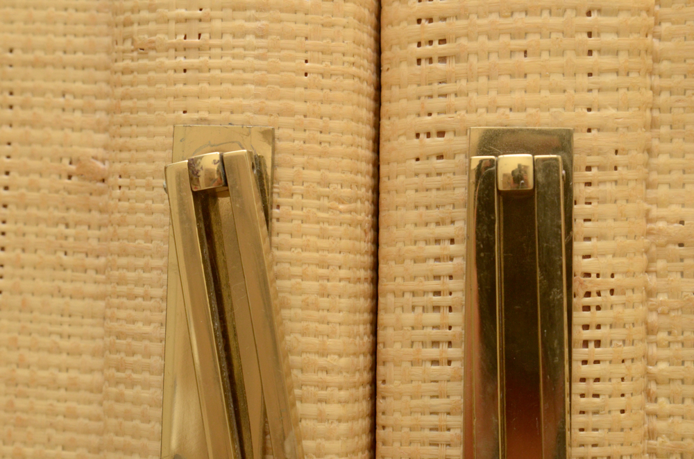 Natural Fiber Wrapped Entertainment Cabinet