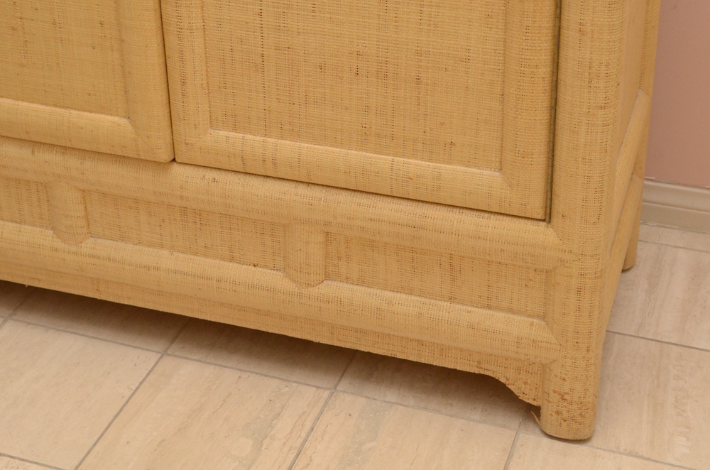 Natural Fiber Wrapped Entertainment Cabinet
