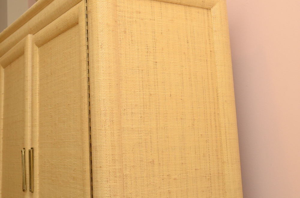 Natural Fiber Wrapped Entertainment Cabinet