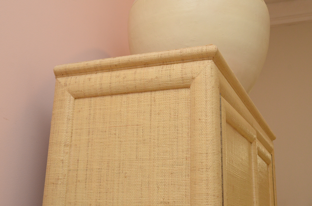 Natural Fiber Wrapped Entertainment Cabinet
