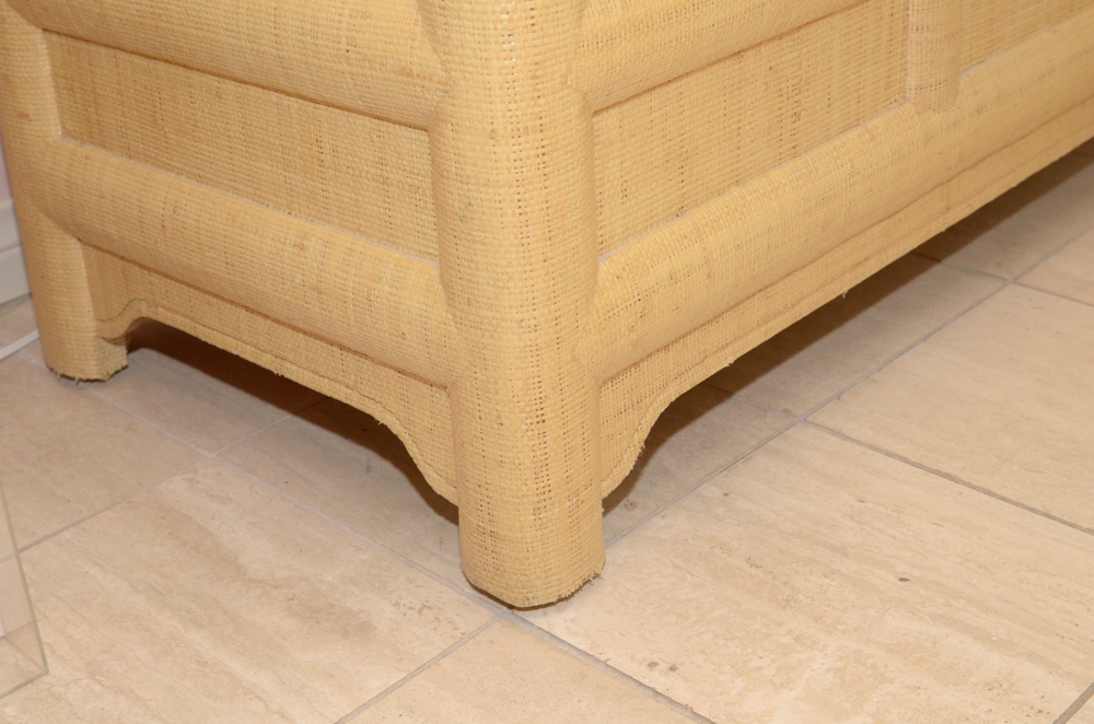 Natural Fiber Wrapped Entertainment Cabinet