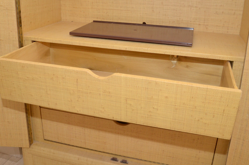 Natural Fiber Wrapped Entertainment Cabinet