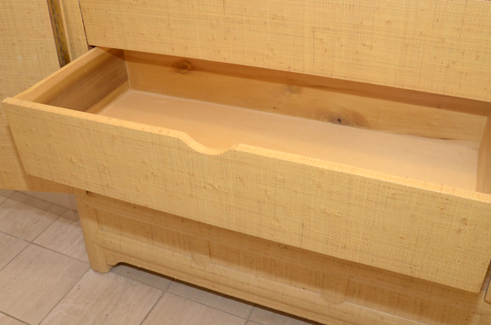Natural Fiber Wrapped Entertainment Cabinet