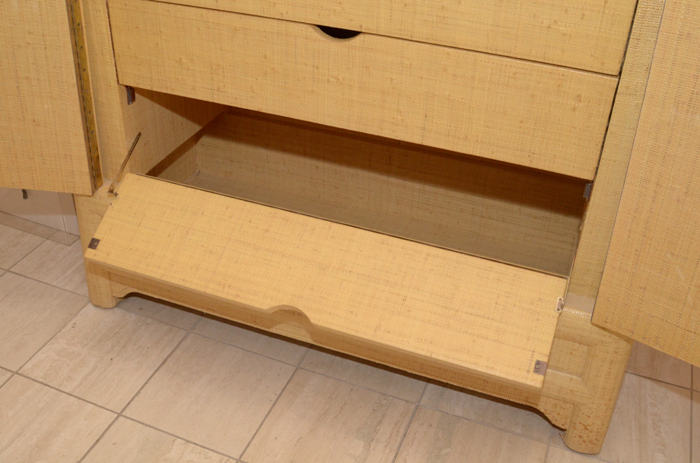 Natural Fiber Wrapped Entertainment Cabinet