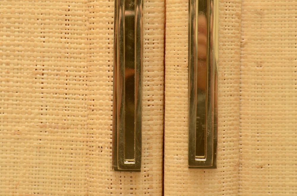Natural Fiber Wrapped Entertainment Cabinet