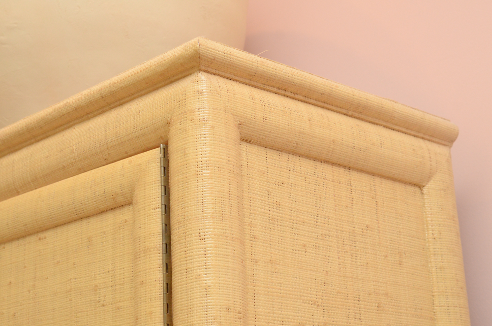Natural Fiber Wrapped Entertainment Cabinet
