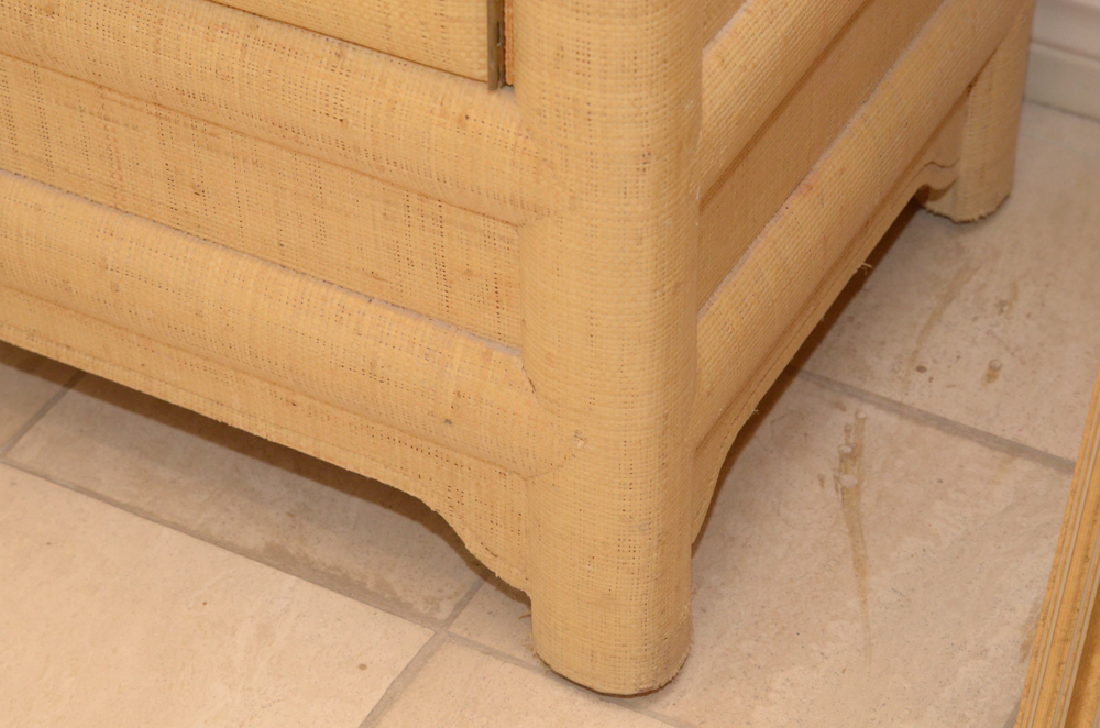 Natural Fiber Wrapped Entertainment Cabinet