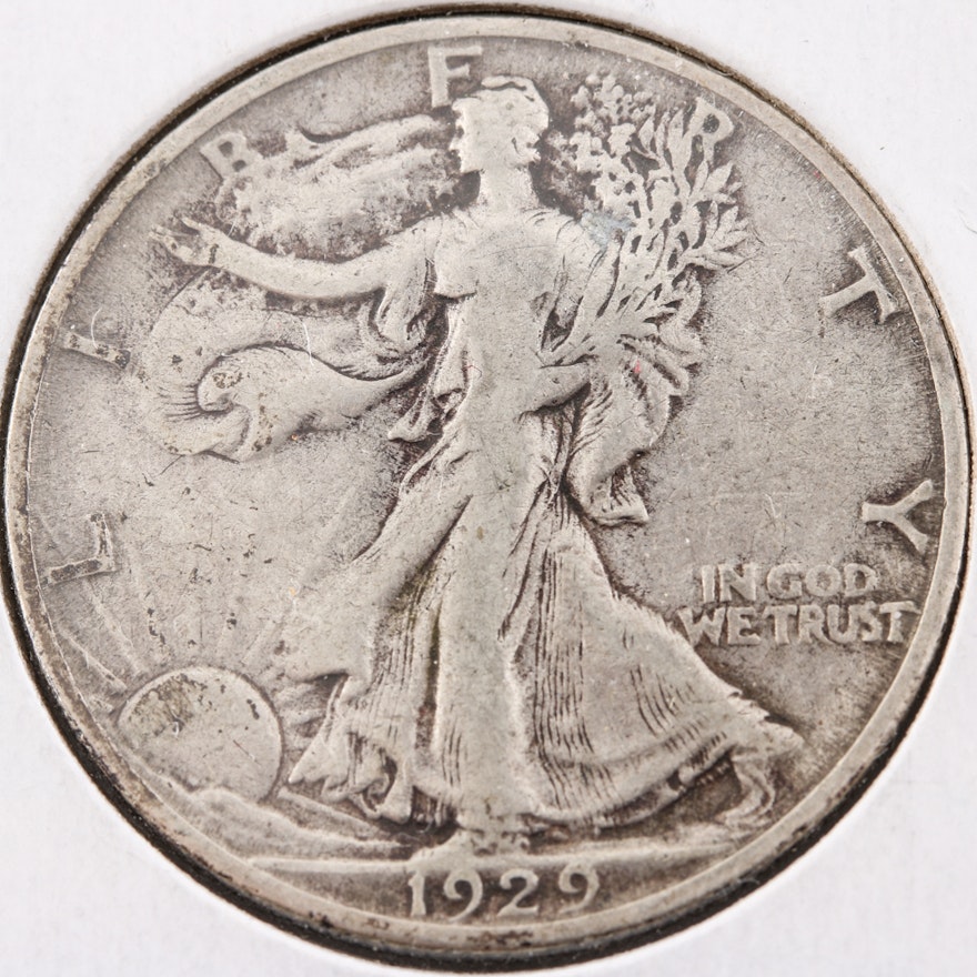 1929 S Walking Liberty Half Dollar