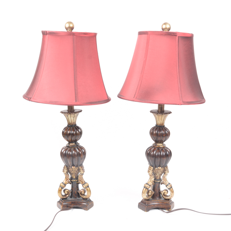 Pair of Giltwood Table Lamps