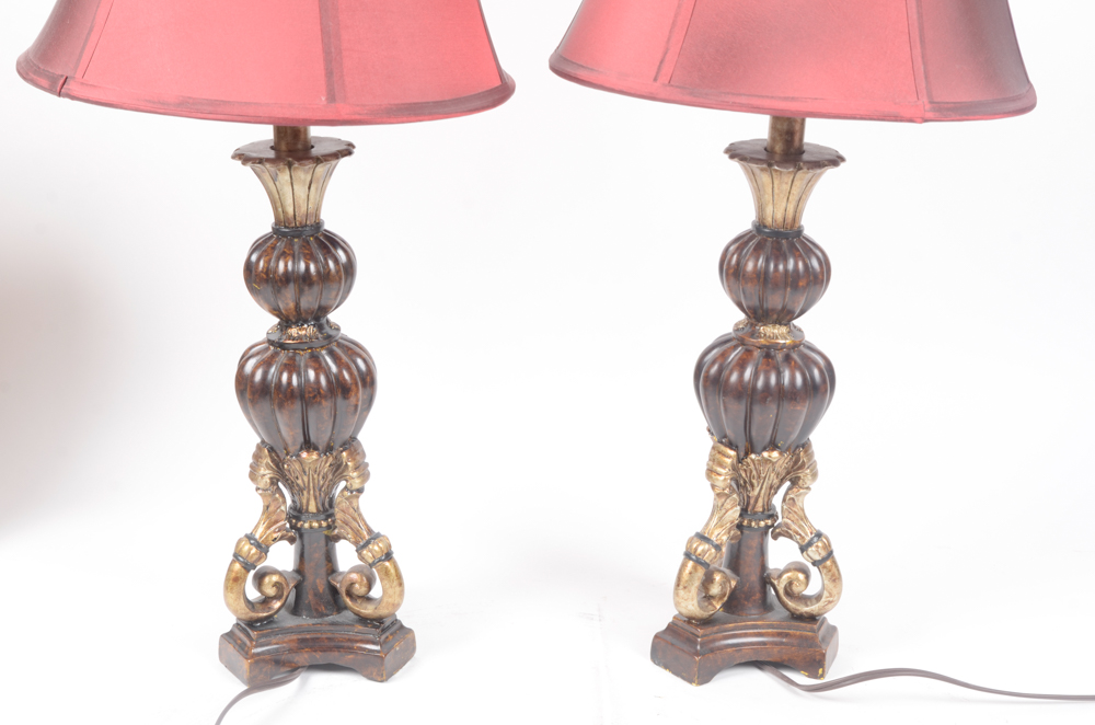 Pair of Giltwood Table Lamps