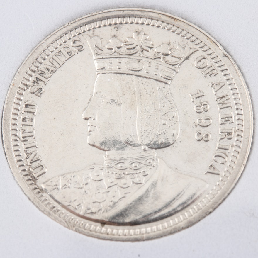 1893 Isabella Commemorative Silver Quarter