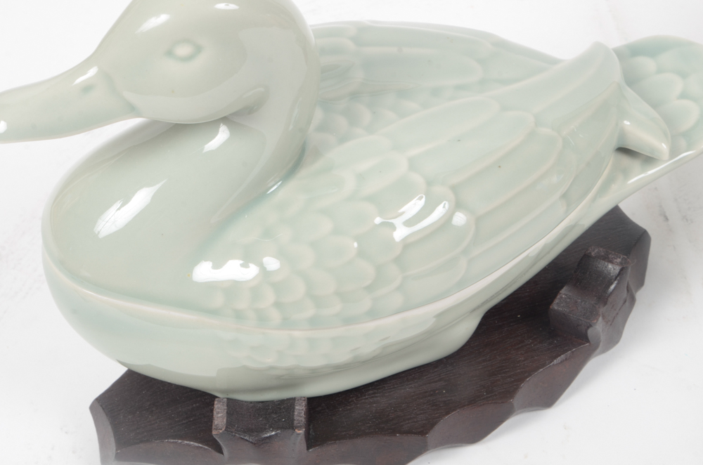 Pair of Cardinal Fine Porcelain Ducks