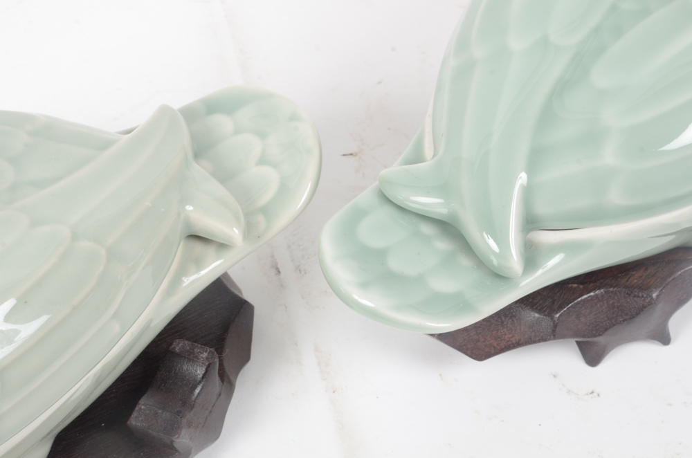 Pair of Cardinal Fine Porcelain Ducks