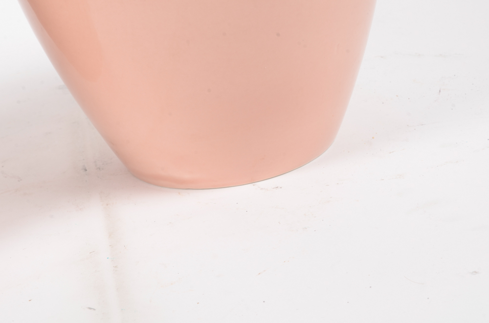 Pair of Pink Ceramic Vintage Urns