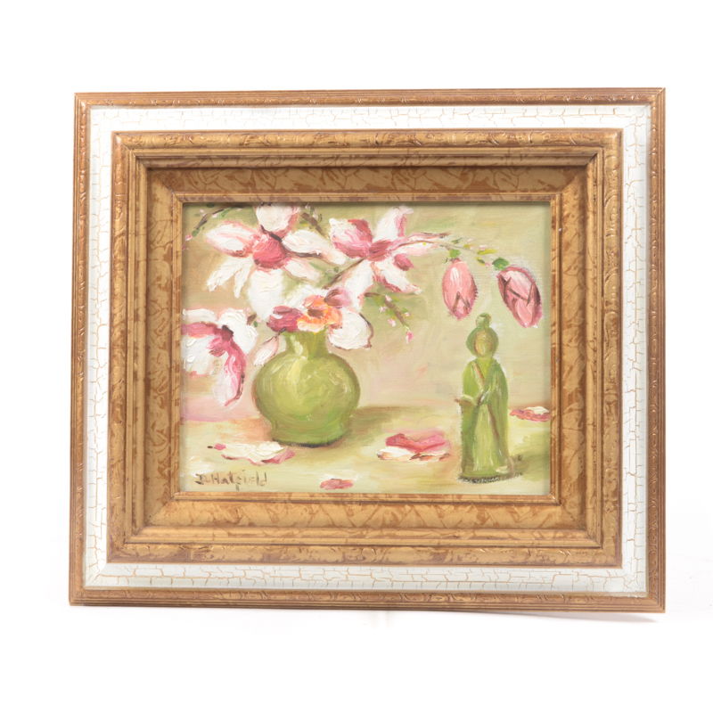 D. Hatsield Oil Painting of a Still Life