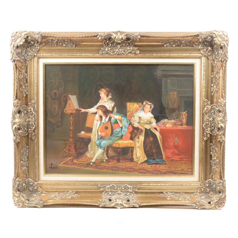 Luis Oil Painting on Canvas Genre Scene