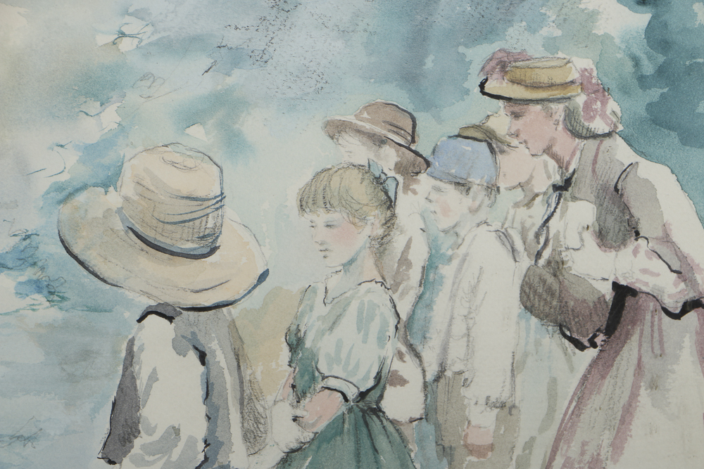 Barbara Hess Pugsley Watercolor Painting on Paper "Steamboat"