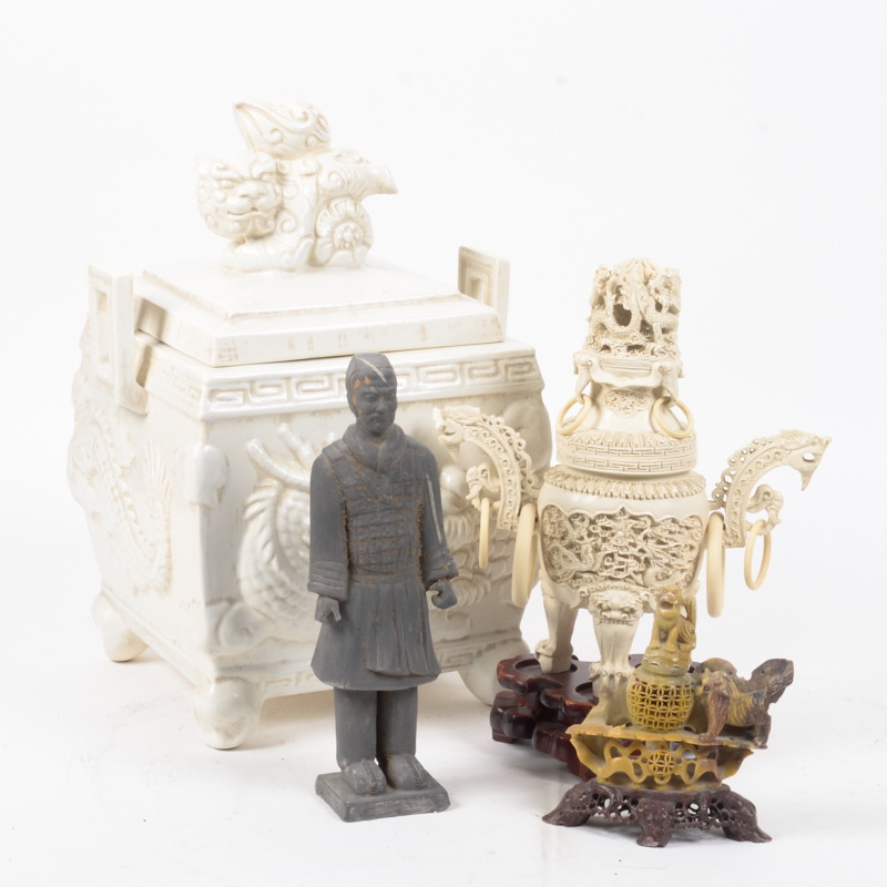 Chinese Style Vase and Decor