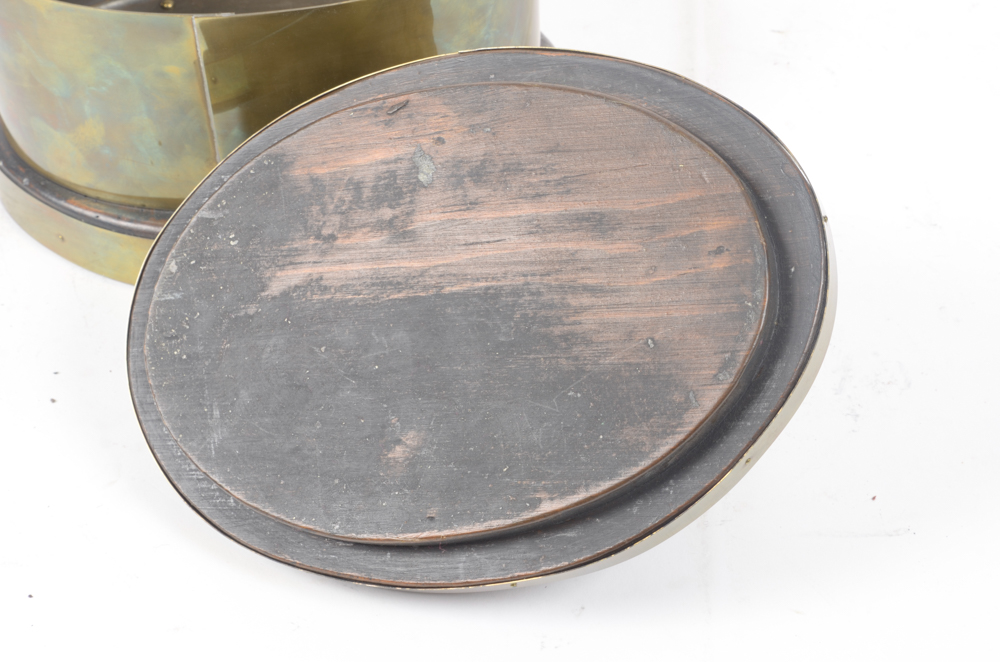 Brass Tone Box With Oyster Shell Lid