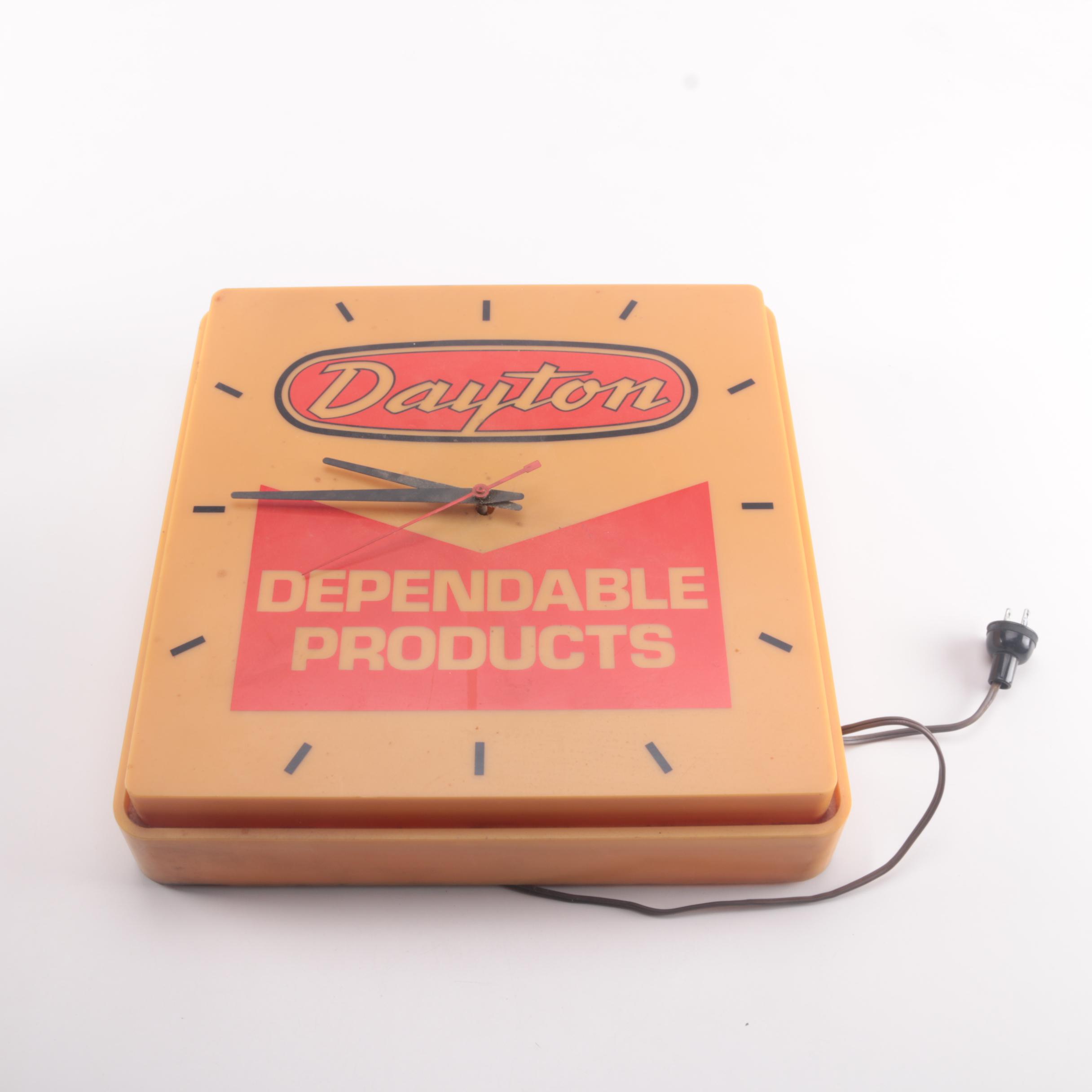 Dayton Plastic Wall Clock
