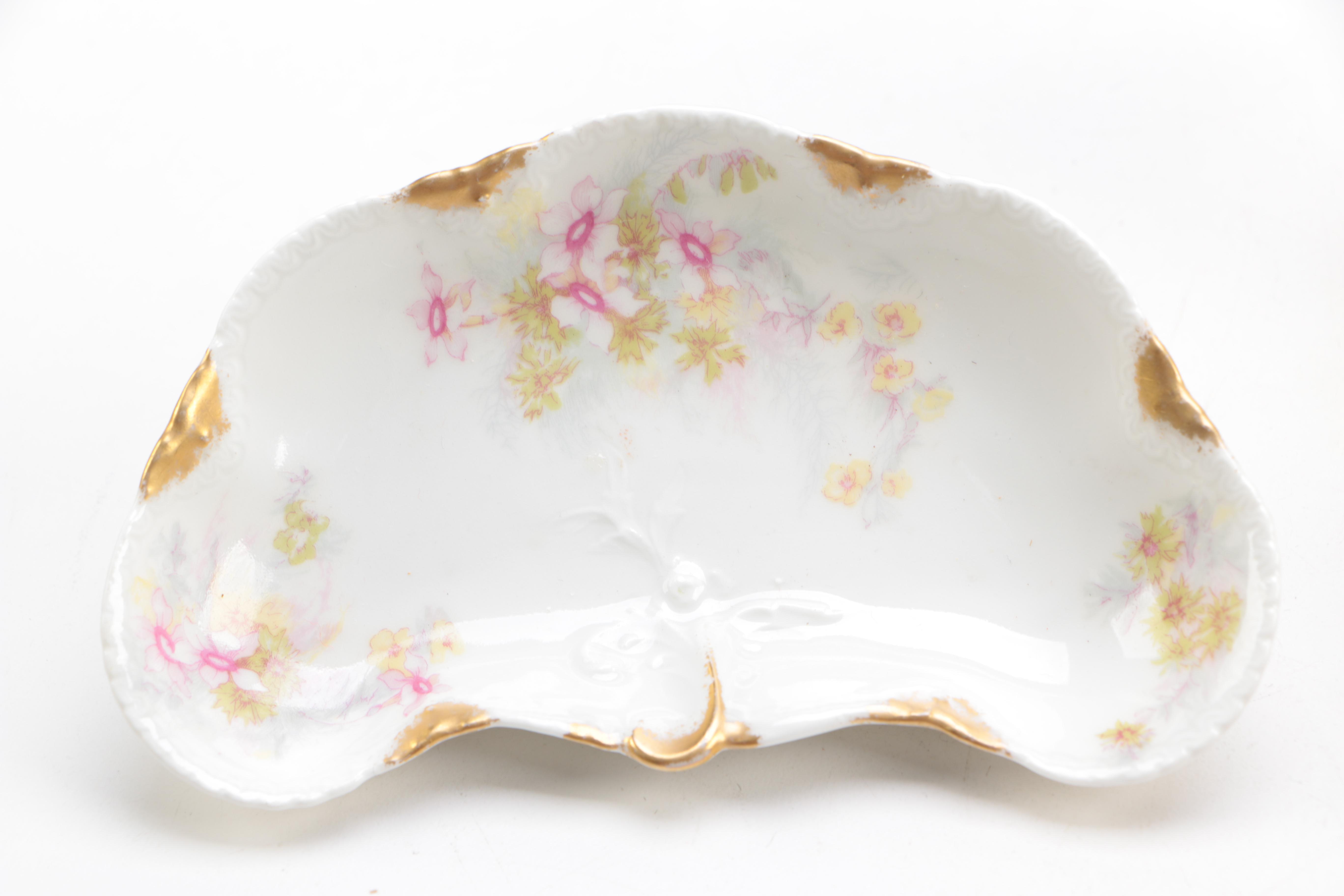 Assorted Ceramic Decor Including Haviland and Belleek