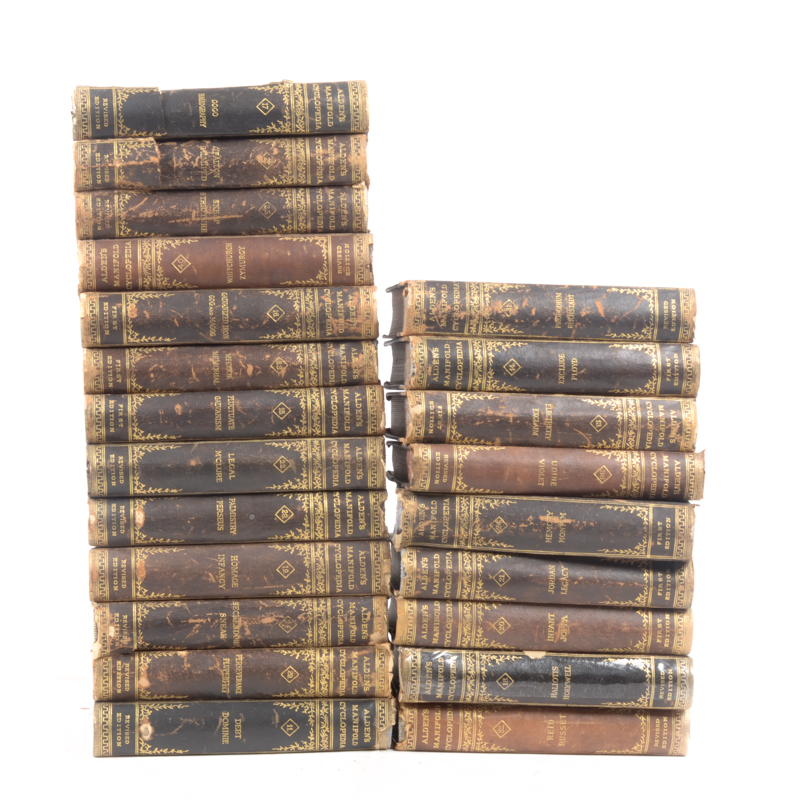 Twenty-Two Volumes of "Alden's Manifold Cyclopedia of Knowledge and Language"