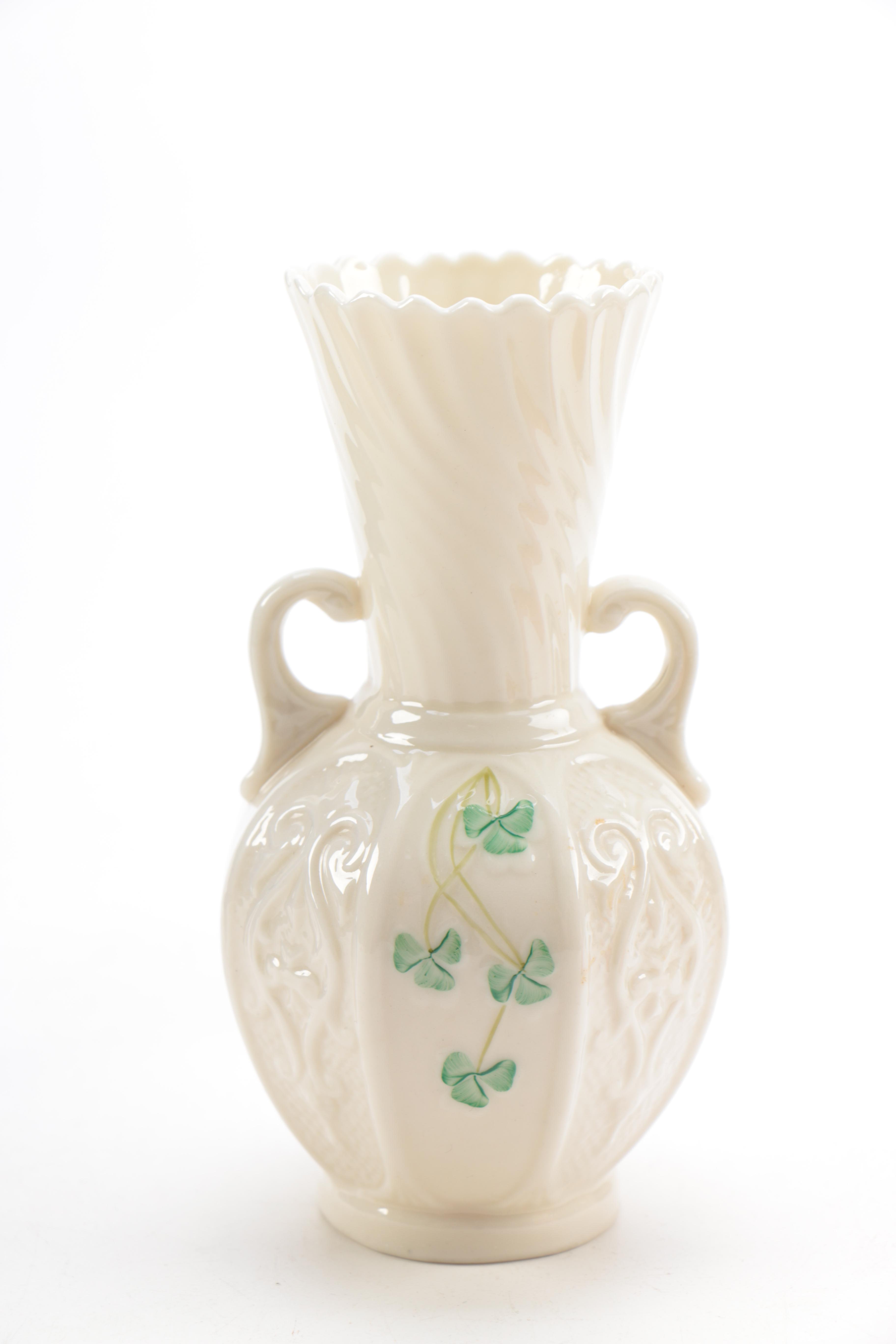 Assorted Ceramic Decor Including Haviland and Belleek