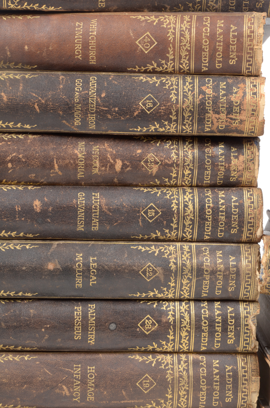 Twenty-Two Volumes of "Alden's Manifold Cyclopedia of Knowledge and Language"