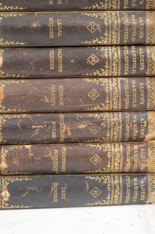 Twenty-Two Volumes of "Alden's Manifold Cyclopedia of Knowledge and Language"
