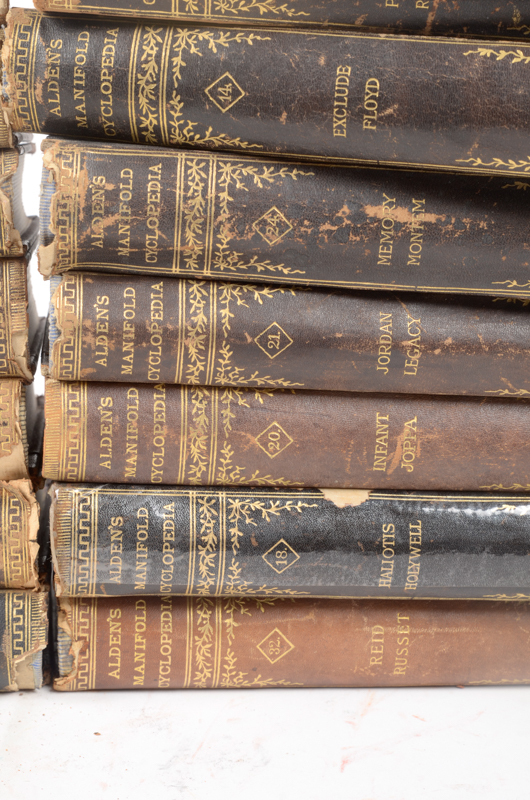 Twenty-Two Volumes of "Alden's Manifold Cyclopedia of Knowledge and Language"