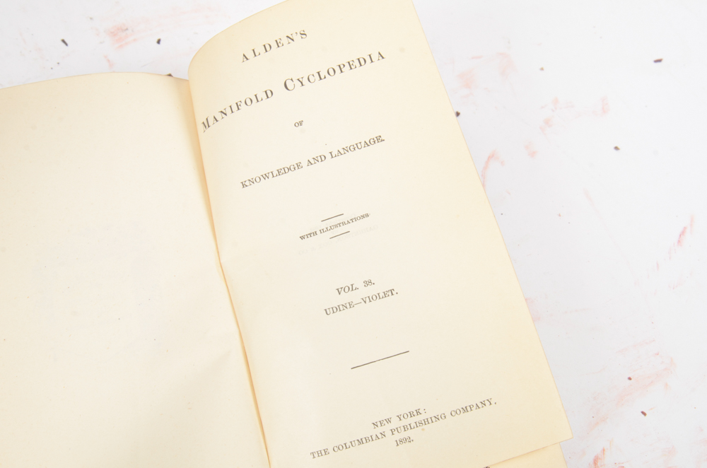 Twenty-Two Volumes of "Alden's Manifold Cyclopedia of Knowledge and Language"