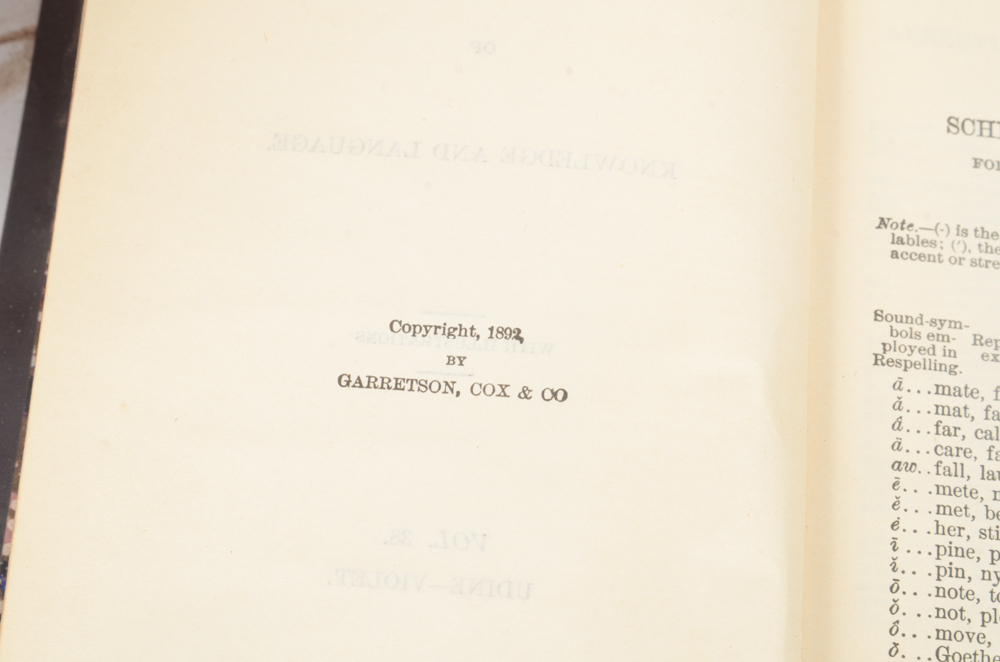 Twenty-Two Volumes of "Alden's Manifold Cyclopedia of Knowledge and Language"