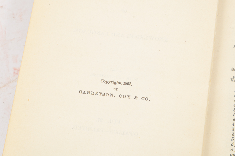 Twenty-Two Volumes of "Alden's Manifold Cyclopedia of Knowledge and Language"