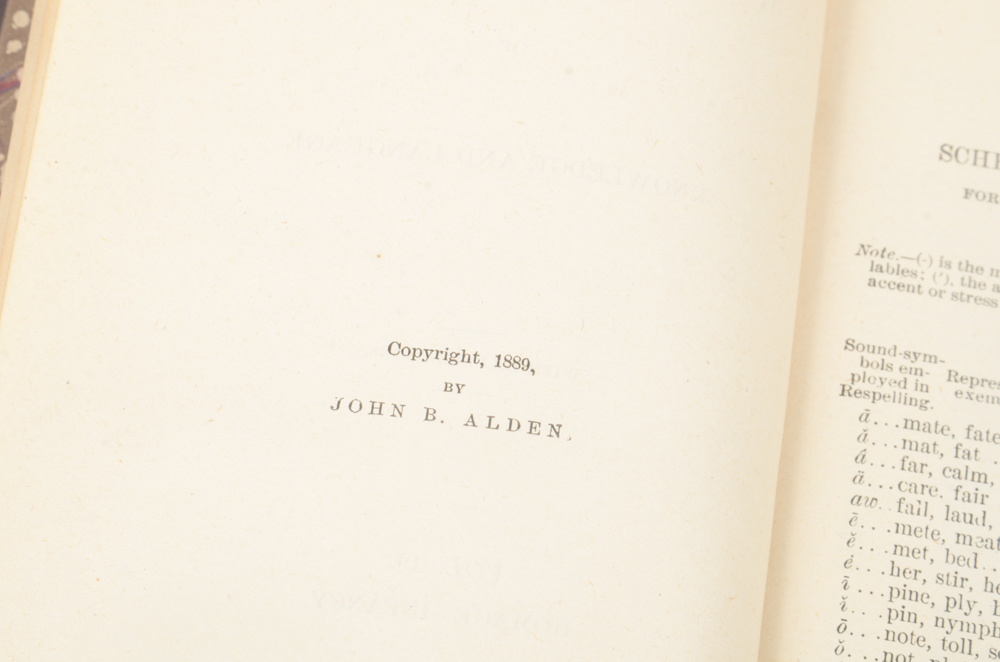 Twenty-Two Volumes of "Alden's Manifold Cyclopedia of Knowledge and Language"