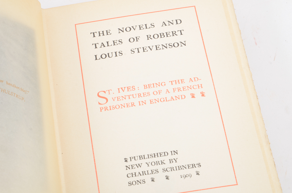 Early 20th Century Twenty-Seven Volumes of Writings by Robert Louis Stevenson