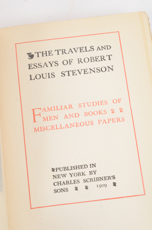 Early 20th Century Twenty-Seven Volumes of Writings by Robert Louis Stevenson