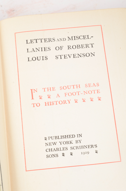 Early 20th Century Twenty-Seven Volumes of Writings by Robert Louis Stevenson