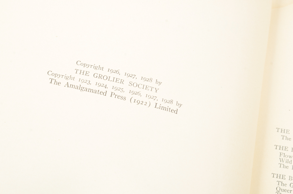 1926 Book of Knowledge Children's' Encyclopedia Set Vol. 1-20