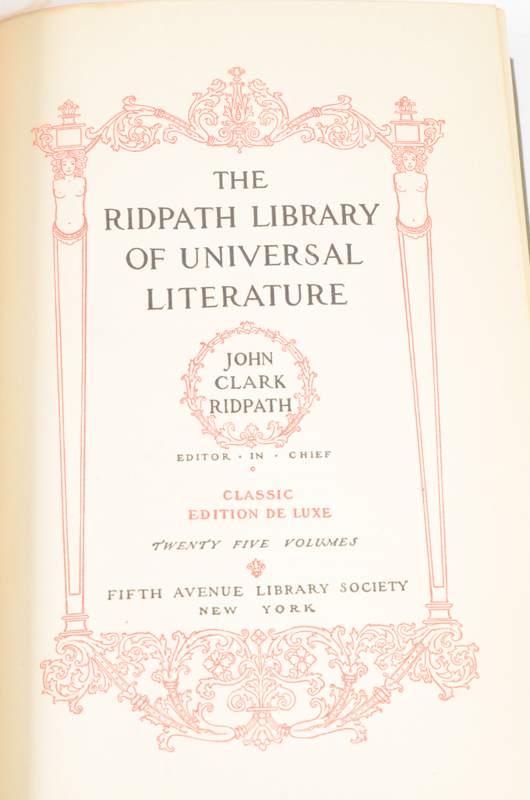 Twenty-Three Volumes of "The Ridpath Library of Universal Literature"